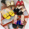 الجملة كورت جيجر شرائح الوجه Flip Flops Slippers Women Sandals Schitching Luxury Rainbow Slipper Designer Slides Flat Shoes Eagle Heage Diamond Buckle Plus