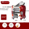 Tillverkare 200 mm bred elektrisk deg Sheeter för hushåll/kommersiellt rostfritt stål Nudelproducent Dough Roller Presser Machine