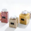 Bottiglie di stoccaggio barattoli per spezie Conteni di cibo ermetico Cereali Contenitore Organizzazione della cucina in plastica Potoni sigillate