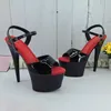 Dance Buty damskie 17 cm/7 cali platforma górna platforma PUs seksowne wysokie obcasy sandały słupowe 015