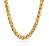 Outstanding Top Selling Gold 7mm Stainless Steel ed Wheat Braid Curb chain Necklace 28quot Fashion New Design For Men0397636842