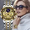 Polshorloges lige mode dames kijken naar top roestvrijstalen waterdichte sport horloges voor date quartz montre femme box