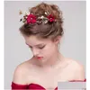 Tiaras Vintage Bridal Tiara Bury Flower Crown Bandband Rhinaistone Hair Accessoires Bijoux Headry Rose Party Headress