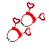 Dog Apparel 2Pcs Band Delicated Valentine'S Day Pet Heart Shaped Hair Adorable Hairpin Party For Accessories