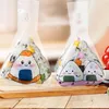 Zestawy naczyń stołowych 150pcs torby Onigiri Rice Ball Opakowania trójkąta Sushi Opakowanie japońskie opakowanie