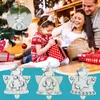 Dekorativa figurer Trä Angel Ornament 3st 3D Hollow Christmas Pendant Small Tree Decoration For Windows Door Cute Holiday