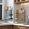 Pauzinhos de pauzinhos de cozinha de cozinha de cozinha drenável suporte removível sem soco