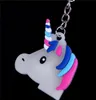 100pcsglow in Dark Little Fairytale Unicorn Keychain Holder Chaveiro Charm Chain Chain Pendant Girl Femmes Gift Jewelry Llaveros1370926