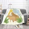 Cobertores Capybara Blanket Decoration Abstract e Minimal Portable Home Tampead