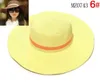 2014 Wholesale 7 colors summer Children solid Simple elegant large brimmed straw hat baby girls Beach Hats sun hat 10 pcs/lot 240401