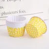 Copas descartáveis Canudos 50pcs 36 Cores de doces Dot Lattice padrão sólido Cupcake de muffin espessado com liner bolo de papel embalagens de papel