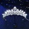 Hair Clips LED Light Wedding Crown For Women Bridal Accessories Luminous Crystal Bride Pageant Birthday Crowns And Tiaras Headpiece