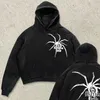 Hardshirts Harajuku Spider Fashion Hoodies Women American Retro Street للرجال Y2K Tops Goth Streetwear Sweghert Shirt Men Clothing 240413