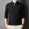 Spring Autumn Mens Loose Long Sleeve Polo Shirt Casual Lapel Plaid Business Collar T Tops 240403