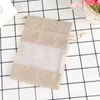 Storage Bags 50pcs Linen Bag Side Open Window Sack Net Gauze Cosmetic Stitching Sackcloth Bunch Mouth