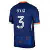 2024 Europeisk cup 24 25 National Team Europe Holland Soccer Jerseys Memphis Jong Virgil Dumfries Bergvijn 2025 Klaassen Blind de Ligt Men Kids Kit Boy Football Shirt