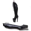 Dance Shoes Fashion Women 20CM/8inches PU Upper Plating Platform Sexy High Heels Thigh Boots Pole 488