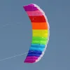 Discs 2.7m Rainbow Dual Line Kitesurfing Stunt Parachute Soft Parafoil Surfing Kite Sport Kite Huge Large Outdoor Beach Flying Kite