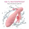 22 cm Vibrateurs de lapin chauffé pour les femmes Clitoris lèche le stimulateur vaginal Butt anal plug godos femelle masturbator sexy jouet érotique