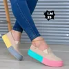 Lässige Schuhe Frauen Sneakers Frau Frühling Sommer für Mädchen Frauen flache atmungsaktive PU -Leder -Plattform Fußwear