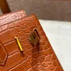 Pure Making Luxury Femme's Tote Sac Alligator 30cm Real Crocodile Skin Top Custom Top Designer Marque de luxe Bag Femme BK30