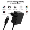 Tillbehör AC -adapterladdare för Nintendo Switch Power Supply 15V 2.6A Snabb laddningssats för Switch Dock /Switch Lite och Pro Controller