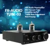 Amplifikatör fxaudio tube03 hiFi ses ön prupikatörü 6k4 vakum tüp amplifikatör tamponu tiz bas ayarı RCA preamp AB fişi AC100240V