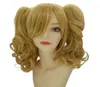 Femmes039s Golden Wigs 2 Ponytails Hair Wig 35cm Blonde0121420712