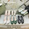 Дизайнерские сандалии Slingbacks Sandal Ballet Flats обувь дизайнерские туфли жены черная плоская лодка роскошная леди кожа