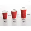 Disposable Cups Straws 50pcs/pack Paper 12oz Coffee Mug Milk Cup For Drinking Party Supplies