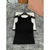Two Piece Dress Early Spring Metal Knitted Tank Top, White Rich Beautiful Must Be a Wonderful Tool, Versatile Slimming Fit