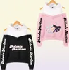 Melatinez Merch Women Felpa con cappuccio con cappuccio Harajuku Streetwear Hip Hop Long Sleeve Long SEXY OFF Giacca con cappuccio in pile a spalla 4891235