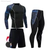 Underwear Winter Running set Men Thermal Underwear Compression Activewear Base Layer Long Shirts Warm Leggings Gym Clothing rashgarda MMA