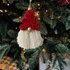 Dekorativa figurer Xmas Party Ornament Creative Christmas Cotton Thread Little Pendant DIY Handmased (Santa Claus A/23G)