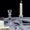 Candle Holders Glass Holder Dlicate Crystal Stand Exquisite Candlestick Pillar Table Home Christmas Decor