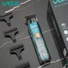 VGR Hair Trimmer Cordless Cutting Machine Electric Clipper Barber Haircut IPX7 Waterproof Zero V961 240408