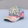 Ball Caps Women Light Luxury Sequins Cap Outdoor Leisure Beads Baseball Caps Girl Printing Hip Hop hat Diamond Inlay Shiny CapsL240403L240413