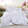 Bettwäsche -Sets King Doppelgröße Satin Seiden Sommer Gebrauchte Einzelbett -Bettdecke Duvet Cover Set