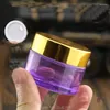 Bottiglie di stoccaggio 30 g di vetro viola con argento oro o copertina bianca bottiglia vuota Cosmetiche contenenti maschera per maschera 20pcs/lotto.