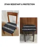 Coperture per sedie Stampa leopardata Black White Striped Cushion Stretch Dining Cover copriture per la casa El Banquet soggiorno