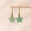 Dangle Earrings天然石五gram乳様癒しクリスタルスターシェイプジェムペンダントボーホースタイルイヤリング女性卸売