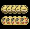 5pcs Non Magnetic 70th Anniversary Battle Normandy Medal Craft Of Gilded Military Challenge US Coins For Collection With Hard Caps5594630