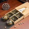 Tee -Sets Kiln Transformation Tee Tasse Set Keramikschale Tianmu Jianzhan Master Fünf Tassen Teetasse