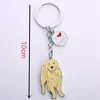 Nyckelringar Rolig presentpåse Pendant Söt dekorativ nyckelkrok Metal Dog Tag Keychain Keyring