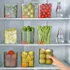 Storage Bottles Food Sorting Plastic Box Translucent Freezer Vertical Refrigerator Pet