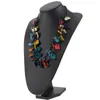 Collane a ciondolo Colorful Coconut Shell Multiyer Collana per ragazze donne donne (perle di legno Colore casuale)