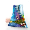 Towel Custom Christmas Tree 35 75cm Face Towels Facecloth Bamboo Fiber Washcloth Quick Drying Sports