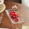 Tallrikar efterrätt köksglasbord deco platta för dekorationer cuissarde party emalj laddare rätter kristall