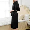 Accueil Vêtements Sexy Lady Satin Silk Long Bathrobe Vêtement