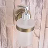 Liquid Soap Dispenser Kitchen Bathroom Hardware Accessories Antique Brass Wall Mount Scrub Glass Dba262